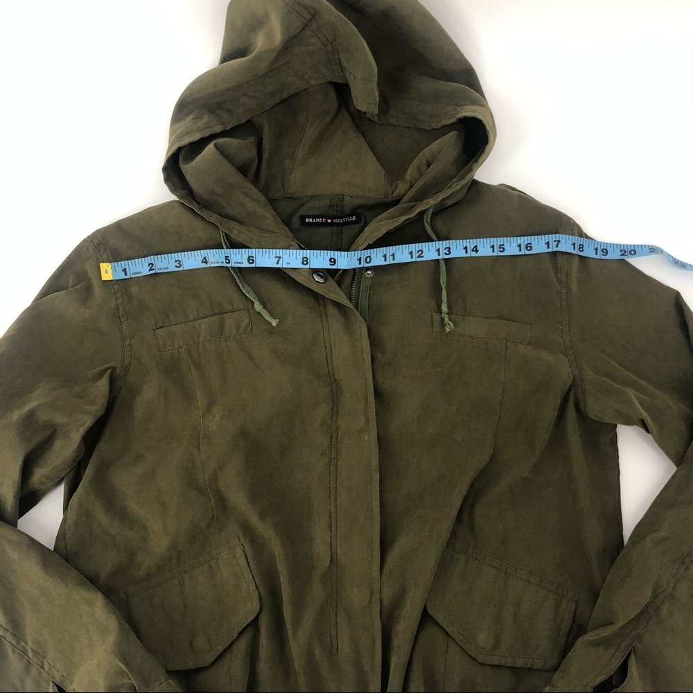 Brandy Melville Utility Cargo Jacket Olive Green - Picture 5 of 11